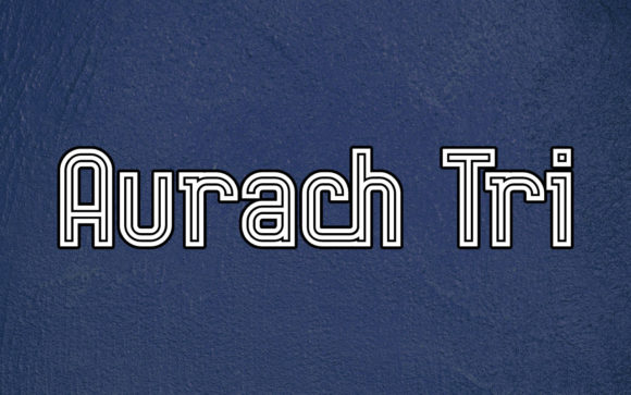 Aurach Tri: A Cool, Retro Display Font for Modern Creators