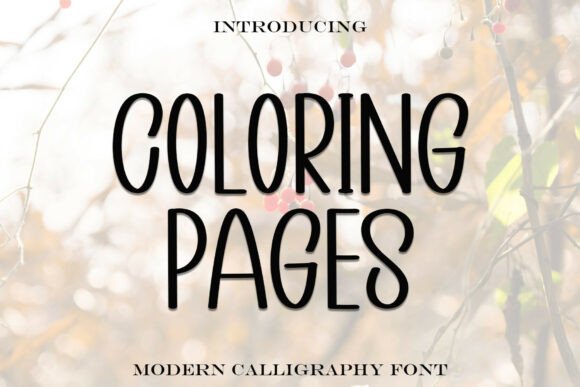 Coloring Pages: A Sweet Font for Joyful Design Projects